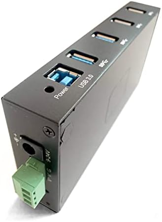 Commfront Industrial USB 3.0 Hub de 4 portas; Suporta taxas de dados de até 5 Gbps; Entrega até 900mA a jusante de energia em cada