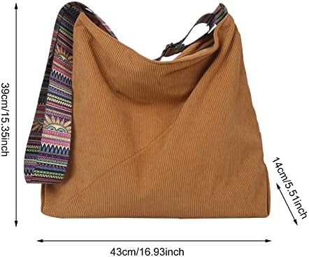 Fvowoh grandes sacos hobo para mulheres sacola de veludo de veludo com zíper bolsas de ombro casual boho para bolsa de ombro preto