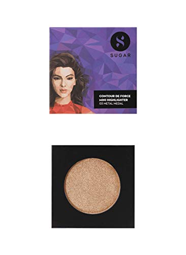 Sugar Cosmetics Contour de Force Mini -marcador - 03 Medalha de metal leve, facilmente misturável, bronzeador esclarecedor,