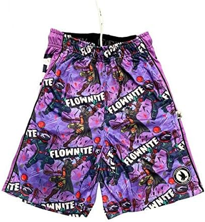 Flow Society Boys 'Purple Flownite Boys Athletic Shorts - Shorts de ginástica de meninos