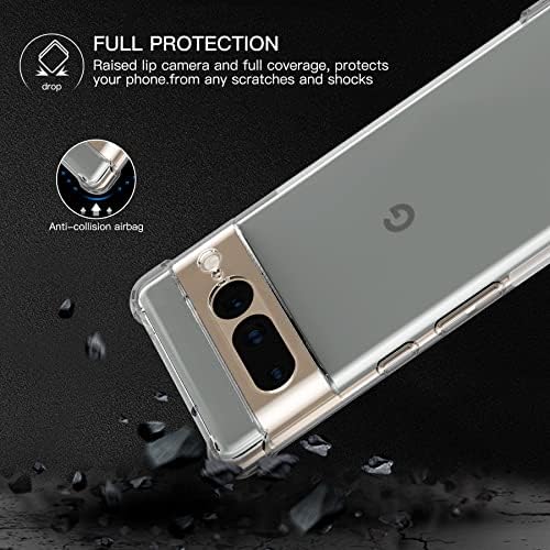 Foluu para o Google Pixel 7 Pro Case, Pixel 7 Pro Caso de telefone CLEAR