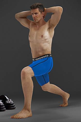 ISNOWOOD SHORTS de compressão para homens Spandex Running Workout Athletic Underwear