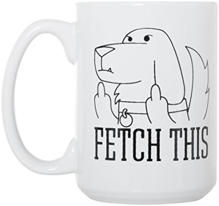 Pegue isto - Caneca Funny Dog Proprietário - Grande caneca de café de 15 onças