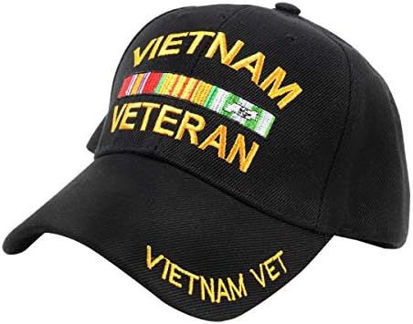 Gurus do tesouro EUA Militar do Vietnã Vietnã VETERAN RIFBON Baseball Cap Ball Ball Hat Vet Gift Black