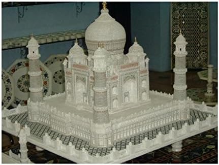 Craftslook Mármore italiano Taj Mahal Réplica de 14 polegada, mármore branco grande Taj Mahal Made Decor Handicraft EHS