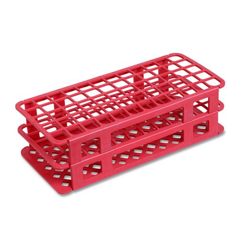 90 Place, 12/13mm Dobra e Snap Tube Rack, PP Plastic, Red, Karter Scientific 207f2