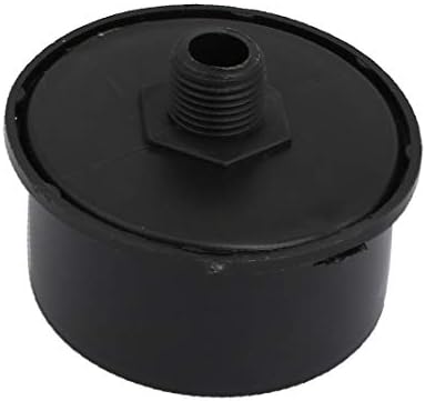 X-Dree 3 / 8bsp 16mm rosqueado compressor de ar plástico silenciador silenciador silenciador preto (3 / 8bsp 16 mm hilo