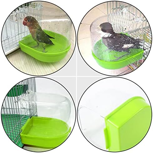 Hanabass 2pcs Bathtub Hamster Dispenser coberto de banho Coreteet Green Alimentador de suprimentos pendurados Partro Papagas