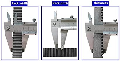 ZhengGuifang ZGF-BR 1PC 1M de engrenagem reta guia de dentes lateral orifício de fixação Harden 1pc 1m 20teets hole5/6/6.35/7/8/8/10