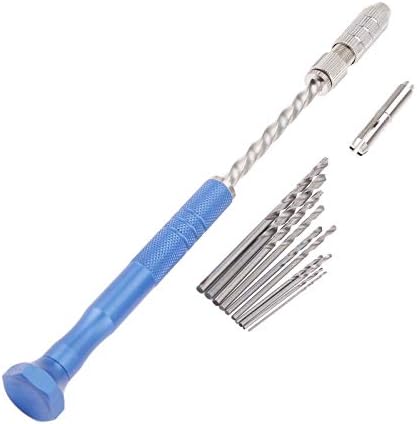 Verwoods shazhi56 10pcs bits de broca de torção com 0,8-3mm de mini manual de alumínio azul 0,8 mm