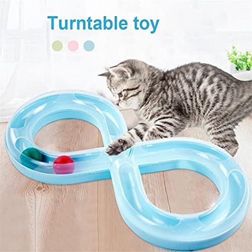 Slatiom Cats Bandejas Toys Pet Kitten Turltable Figura 8 Supplies de entretenimento em forma de faixa