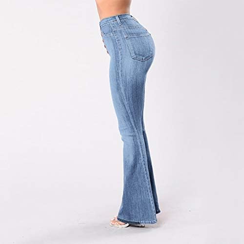 Moda Jean Women Autumn Elastic Plus Soly Denim Pocket Harajuku Button Bott Casual Cut Zipper Button Jeans Woman Jeans