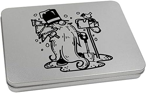 Azeeda 220mm 'Xmas Gonk & Bird' Metal Articled Tin/Storage Box