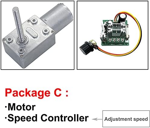 Sutk M6 rosqueado e eixo longo elétrico DC Motor de worm 6V 12V 24V 6-150rpm Torque em motores DC Velocidade ajustável