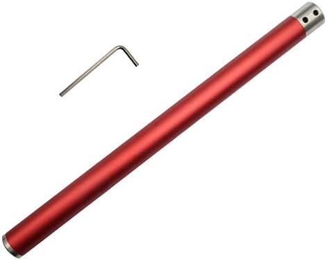 Alça de liga de alumínio vermelho, alça intercambiável com abertura de 12 mm para ferramenta de rotação de lenha Dirtech