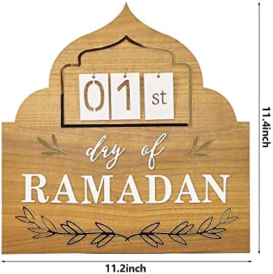 Calendário do advento do Ramadã Mubarak 2023 calendários de contagem regressiva DIY Decorações Eid para casa Ramadã Ornamento Crianças