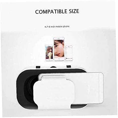 KSDCDF VR fone de ouvido compatível com + botão embutido | Óculos de vídeo por telefone celular de 4,7 ”-6,5” - Melhores conjuntos de óculos | Presente para crianças e adultos para jogos 3D e vídeos