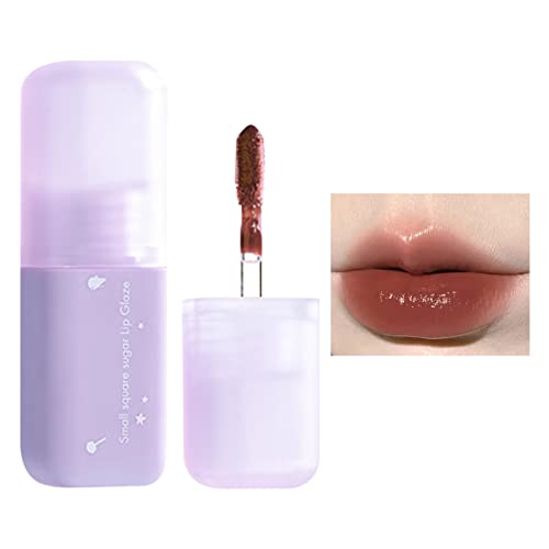 Glosses labiais para adolescentes Organic Lip Gloss Longo Lip Glaze Film Wet non Fade High Pigmment Batom Lip Lip Gloss Lip Gloss