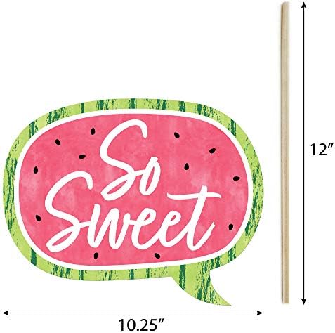 Big Dot of Happiness Sweet Watermelon - Fruit Party Photo Booth Props Kit - 20 contagem