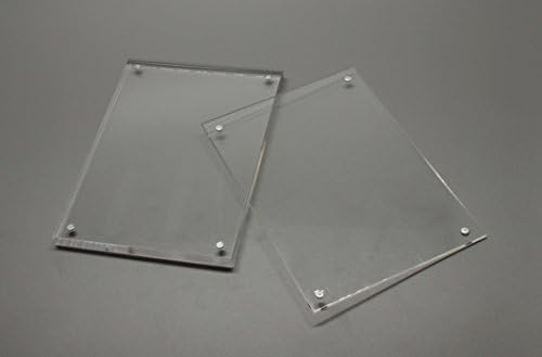 FixtUledIsPlays® 4 x 6 ou 6 x 4 moldura magnética para a caixa de mesa de dupla face - acrílica clara 19184 19184