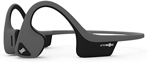 Aftershokz Air Bone Condução sem fio Bluetooth fones de ouvido, cinza ardósia