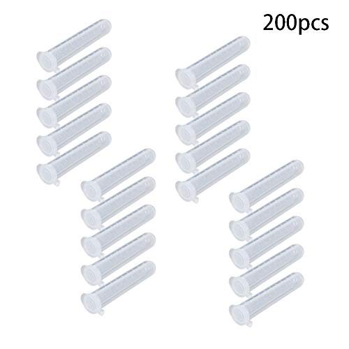 FILECT 200 PCS 10ml Round Bottom Tube Plástico Teste de frascos com tampas de amostra de amostra plástica Contêiner de armazenamento Tubo Micro centrífugo Tubo com tampa de encaixe para laboratório