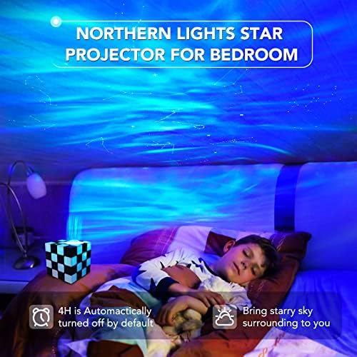 Flashseen Star Projector Night Light, Galaxy Projecor Star Light Magic Cube ProJextor com livro de histórias de controle remoto,