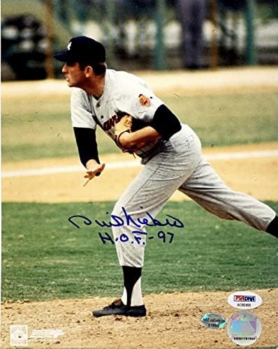 Phil Niekro assinou beisebol 8x10 Photo PSA AC60495 com inscrição Braves - Fotos autografadas da MLB