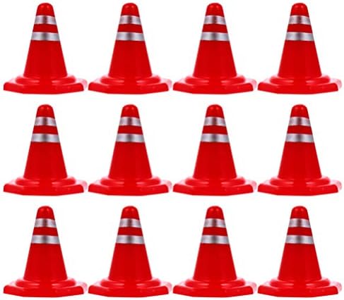 Toyandona 12pcs Miniature Traffic Cones Sport Training Treinamento de Cone Estrogamento Bloco Rodoviário Sinais de Mini