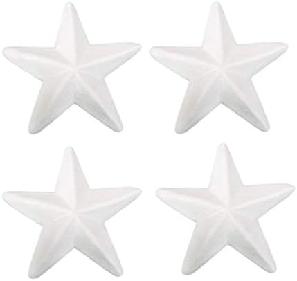 PretyZoom 10pcs Artesanato Estrelas de espuma branca Estrelas de espuma de poliestireno para artes