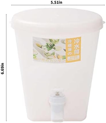 Qiopertar 3.5l de grande capacidade dispensador de bebidas plásticas, dispensador de bebidas com gelo de gelo recipiente de suco