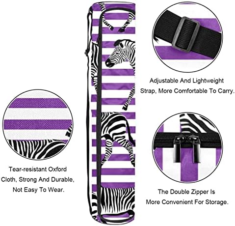 Bolsa de transportadora de tapete de ioga com padrão de zebra com alça de ombro de ioga bolsa de ginástica bolsa de praia