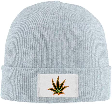 Dunpaiaa crânio tampa de maconha maconha ervas daninhas de inverno plano chapéus de malha quente, gorro elástico chapéu de gorro preto