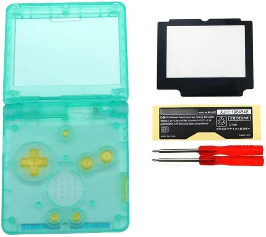 Botões transparentes de estojo de casca de alojamento completo para Gameboy Advance SP GBA SP Substituição da capa do console