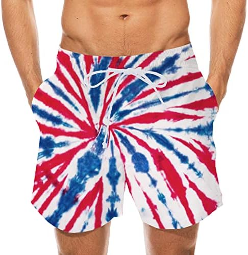 Sinzelimin Independence Day Beach Shorts Homens da bandeira dos EUA