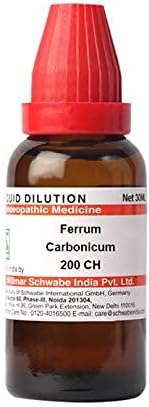 Dr. Willmar Schwabe Índia Ferrum Carbonicum Diluição 200 CH garrafa de 30 ml de diluição