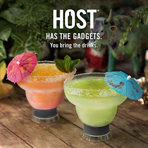 Host Freezeless Stemless Margarita Glasses | Cilas de chiller de gel de gel de parede dupla de parede de paredes margarita de