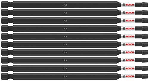 Bosch ItsQ235B 10-Pack 3-1/2 pol. Quadrado 2 impacta bits de potência de fenda dura
