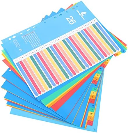 Guias do separador de arquivos Tofficu 38pcs para notebooks Jackets de arquivos Índice de notebook Páginas Tags personalizadas Divisores