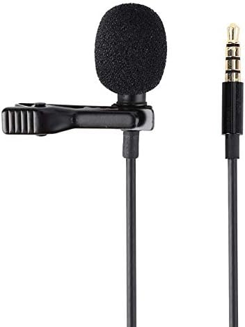 Microfone para smartphone, microfone Lavalier Lapel Microfone Microfone para gravação/entrevista/videoconferência