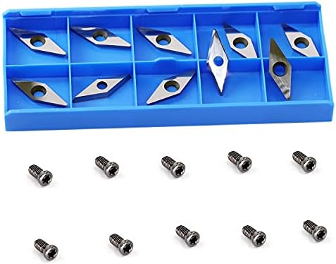 CI4 Diamond Tungstênio Repolação de carboneto Cutter insere facas da plaina com o ajuste do ponto de raio para o torno de madeira DIY Kit Turning Detalher Ferramentas ou acessórios para máquinas de máquinas de madeira 10pcs