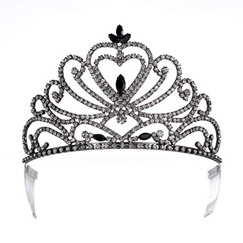 Coroa de Yzhstone Tiara Black Queen coroas tiaras femininas figurinos de aniversário coroas de princesa