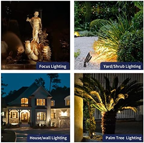 Luzes de paisagem de latão Gardenreet Spotlight, 12V de baixa tensão Bronze Light Outdoor à prova d'água LED para o quintal