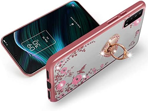 B-Wishy para Tcl Stylus 5G Glitter Crystal Butterfly Heart Floral Slim TPU Luxury Bling Cober