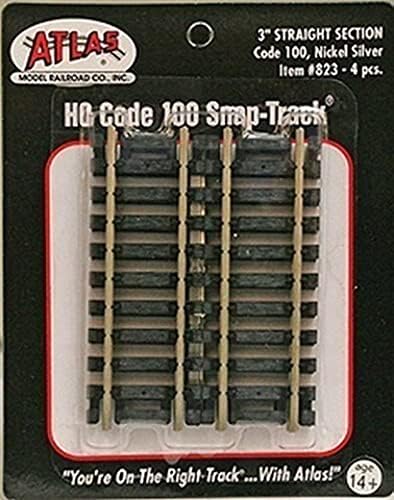 Código 100 Nickel Silver 3 Snap-track reto HO Scale Atlas trens