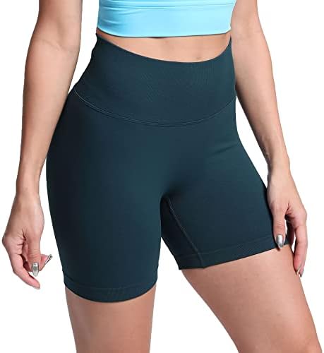 Shorts de treino de scrunch aoxjox para mulheres sem costura tie-dye levantando a academia curta executando shorts de ioga de fitness ativo exercício