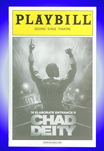 A entrada elaborada da Deidade Chad, fora da Broadway Playbill + Terence Archie, Michael T. Weiss, Desmin Borges, Christian Litke,