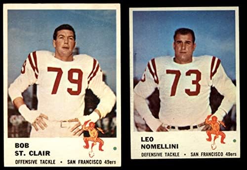 1961 FLEER SAN FRANCISCO 49ers Equipe estabeleceu o San Francisco 49ers EX/MT 49ers