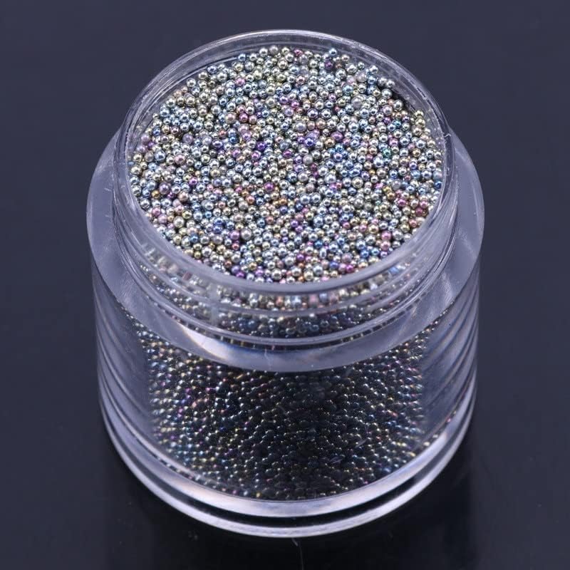 1jars vidro micro contas 3d unhas encharms glitter Mini Stones Decoração de unhas Gel Polish Diy Manicure Nail Art
