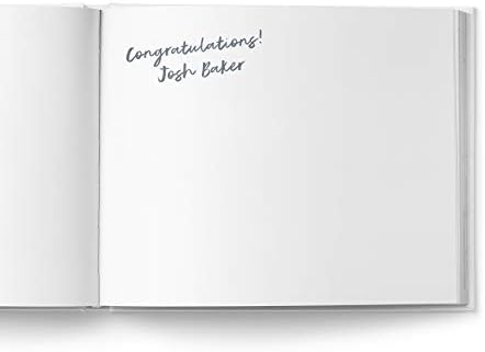 Livro personalizado de convidados de casamento com páginas em branco, livro de visitas personalizado, capa dura, paisagem 10,9